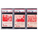 Three (3) 1940 V406 Victory Gum Cards PSA Graded