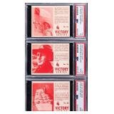 Three (3) 1940 V406 Victory Gum Cards PSA Graded