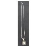 Sterling Silver Photo Sphere Necklace, Folds Out