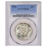 1942 Walking Liberty Half Dollar PCGS MS-66