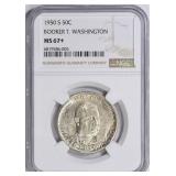 1950-S Booker T. Washington Half $ NGC MS-67+
