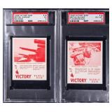 TWO (2) 1940 V406 Victory Gum Cards PSA Graded
