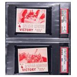TWO (2) 1940 V406 Victory Gum Cards PSA Graded