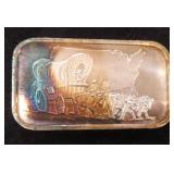 Vintage One Ounce .999 Fine Silver Bar, Toned
