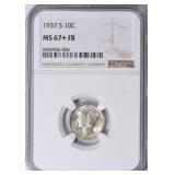 POP 26/9 1937-S Mercury Dime NGC MS-67+ FB