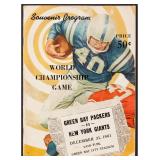 1961 NFL Championship Packers vs. Giants Program