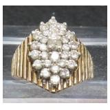 10K Yellow Gold Diamond Ring, Estate Find