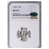 1939 Mercury Dime NGC MS-67+ (CAC Green)