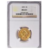 1895 Liberty Gold Half Eagle NGC MS-65+ $4500