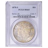 1878-S Morgan Silver Dollar PCGS MS-65 (Toned)