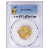 1907 $5 Liberty Gold Half Eagle PCGS MS-62