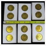 Twelve (12) Vintage Metal Football Coins