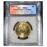 2007 Washington Dollar ICG MS67 FDOI