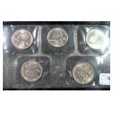 Five (5) UNC 2000 State Quarters, Sealed