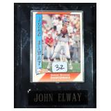 John Elway mini plaque, 4.25'x6'