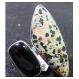Dalmation Jasper and Sterling Silver Ring