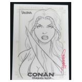 2003 Conan Hand Drawn Sketch Card Valeria