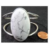 Howlite and Sterling Silver Bracelet