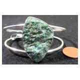 Fuchsite and Sterling Silver Bracelet