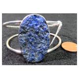 Rough Lapis and Sterling Silver Bracelet