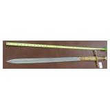 45' Sword marked 'Toledo', primitive wood handle