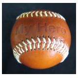 Bergino Souvenir Baseball. 'My Hero'