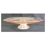 10' Pink Footed Cake Plate
