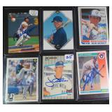 Six (6) Signed Baseball Cards