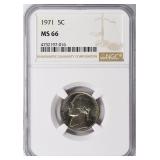 1971 Jefferson Nickel NGC MS-66 (1) Higher