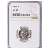 1965 Jefferson Nickel NGC MS-65