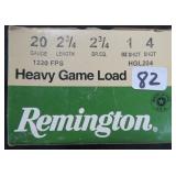 Twenty (20) Remington 20GA 2.75" 1oz #4 Shot