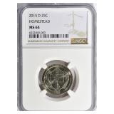 2015-D ATB Quarter Homestead NP NGC MS-64