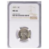 1971 Jefferson Nickel NGC MS-66 ONLY (1) Better