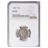 1937 Buffalo Nickel NGC VF-35