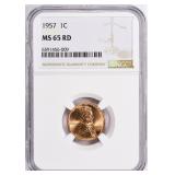1957 Lincoln Cent NGC MS-65 RD