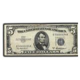 1953 $5 Dollar Silver Certificate Blue Seal Note