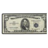 1953 $5 Dollar Silver Certificate Blue Seal Note