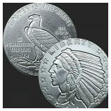 1/4 oz Incuse Indian Silver Bullion Round