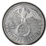 1938 2 Reichsmark German Silver Coin 8g