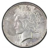 1924-P Peace Dollar Silver U.S. Philadelphia Mint