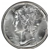 $15,500 Guide: 1936-S Mercury Dime NGC MS-68 FB
