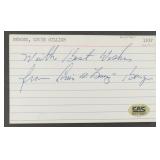 Louis William "Boze" Berger Signed Cut with COA