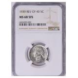 1939 Nickel Reverse of 1940 NGC MS-68 5FS