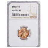 $5200 NGC Guide: 1957-D Lincoln Cent NGC MS-67+ RD