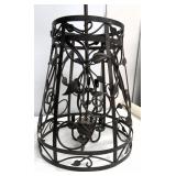NO SHIPPING: metal light fixture, 19"Hx16"W
