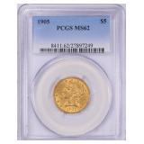 1905 Liberty Gold Half Eagle PCGS MS-62