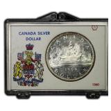 1966 One Dollar Canada w/ Holder Silver Coin 23.3g