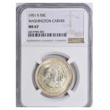 1951-S Carver/Washington Half Dollar NGC MS-67
