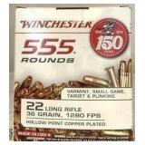555 Rounds .22LR Winchester Anniv. Box 1866-2016