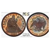710 Minted! 1887 Seated Liberty Half PCGS Proof-65